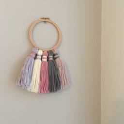 Tassel Wall Hanging - Lavender Fields - thumbnail 2