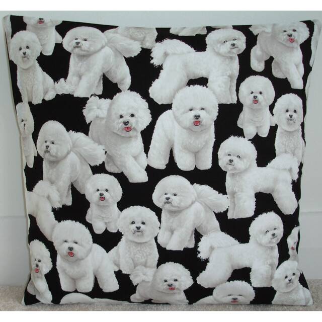 Bichon Frise Cushion Cover 16x16 Pillow Sham 16