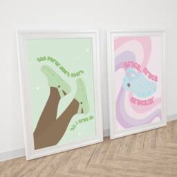 Crocs Art Print Preppy Feet Illustration, Croc Clog Shoes - thumbnail 3