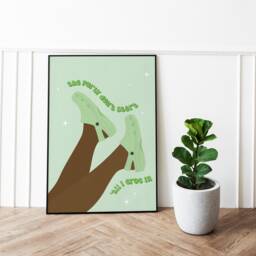 Crocs Art Print Preppy Feet Illustration, Croc Clog Shoes - thumbnail 2