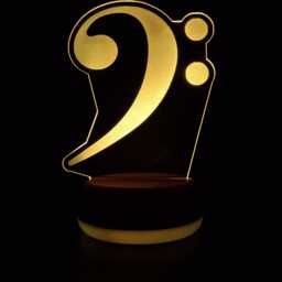 Bass Clef Music Led Night Light, Musical Note Light Gift, Lights, Bedroom