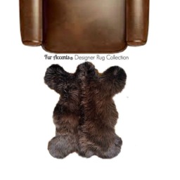 Faux Fur Bear Skin Rug - Rocky Mountain Pelt, Designer Throw - thumbnail 2