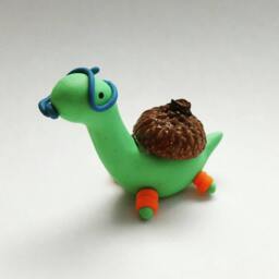 Sheldon The Tiny Dinosaur - Made To Order Customizable - thumbnail 3