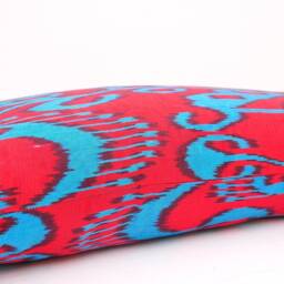 Red & Blue Ikat Long Body Pillow Cover - thumbnail 3