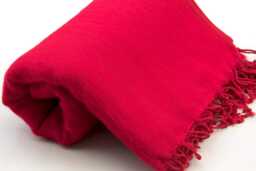 Red Yak Wool Blanket Large Travel Shawl Meditation Wrap Handwoven Throws