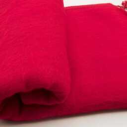 Red Yak Wool Blanket Large Travel Shawl Meditation Wrap Handwoven Throws - thumbnail 2