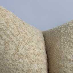 Cream Boucle Pillow Cover, Wool Blend Cushion, Boho Home Decor - 20x20 - thumbnail 2