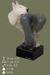 Bull Terrier, Dog Marble Statue, Painted, Limited Edition, Make Your Own Artdog