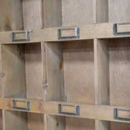 Assen Rustic Vintage Pigeonhole Wall Storage Unit Grid Square Organisation Apothecary Shelf Compartment Rack Kitchen Herb Spice Display Box - thumbnail 2