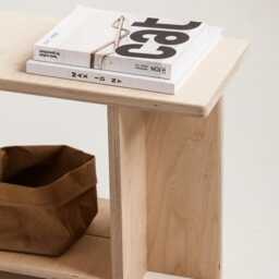 Handmade Japandi Entryway Stool Wooden Minimalist Small Customize Stool, Handmade Furniture - thumbnail 3