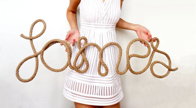 Giant Personalized Rope Wall Name For Nursery Decor, Extra Large Natural Decor Living Room, My First Rodeo - image 1