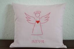 Guardian Angel Pillow, Guardian Name Pillow Angel, Children's With Name, Baptism Birth - thumbnail 1