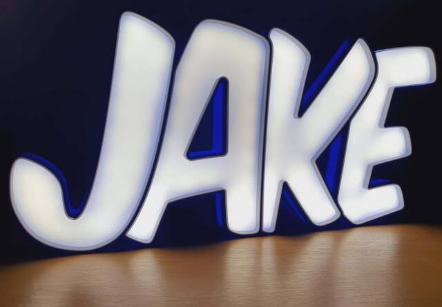 Personalised Led Name Sign Custom Night Light, 3D - image 1