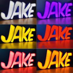 Personalised Led Name Sign Custom Night Light, 3D - thumbnail 4