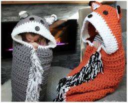 Crochet Pattern Wolf Fox Blanket - Costume Bulky & Quick Crochet Pattern By Mj's Off The Hook Designs
