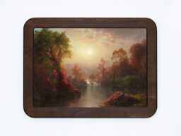 Autumn Frederic Edwin Church Nature River Trees Sun Classic Painting Wooden Framed Art Print - thumbnail 1
