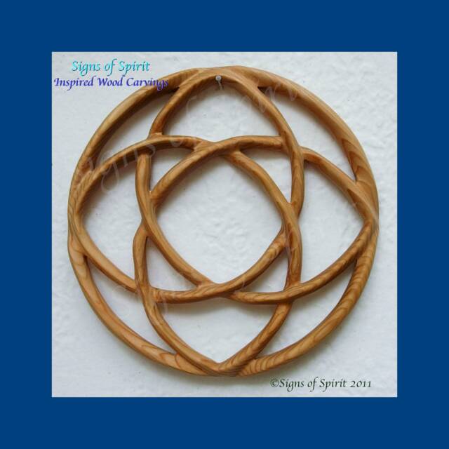 Celtic Knot Of Healing Relationship Wood Carving-Symbol Holistic Balance, Wellness, Healthy Living - Healer Symbol Counselor Wall Decor - image 1