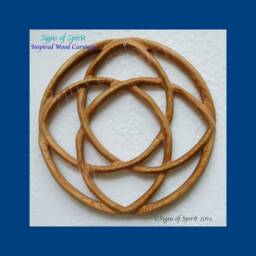 Celtic Knot Of Healing Relationship Wood Carving-Symbol Holistic Balance, Wellness, Healthy Living - Healer Symbol Counselor Wall Decor - thumbnail 1