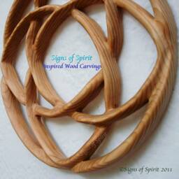 Celtic Knot Of Healing Relationship Wood Carving-Symbol Holistic Balance, Wellness, Healthy Living - Healer Symbol Counselor Wall Decor - thumbnail 4