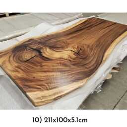 Solid Walnut Live Edge Dining Table Custom Slab, Metal Legs - thumbnail 3
