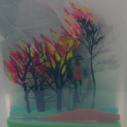 Resin Artwork Forest Fire - thumbnail 3