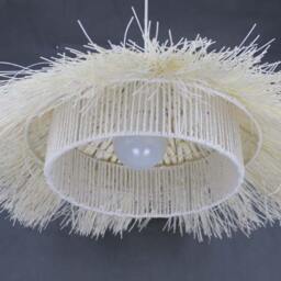 Hand Woven Rattan Pendant Light - Boho Hanging Ceiling Lamp - thumbnail 3
