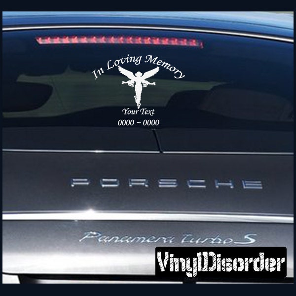 Angels 3 in Loving Memory Custom Car Or Wall Vinyl Decal Stickers - Ilmangels3Et - image 1