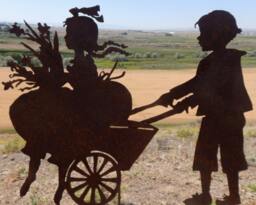 Elena & Andrew Vintage Large Metal Silhouette For The Garden Or Yard Art