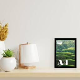 A4 Black Picture Frame, Poster Photo Frame Size, Decor, Certificate With Mount For A5 Print Option - thumbnail 2