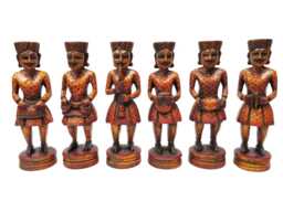 Musician Set, Wooden Musicians Six Piece, Indian Musician, Art, Home Decor, Musical Dolls, Wooden Puppet, Musical Instrument, Gifts