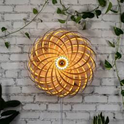 Designer Wall Lamp Made Of Oak Wood. Handmade Wooden From Cologne Studio