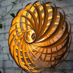 Designer Wall Lamp Made Of Oak Wood. Handmade Wooden From Cologne Studio - thumbnail 3