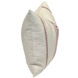 Red Grain Stripe Pillow Cover French Country Farmhouse Cushion - thumbnail 2