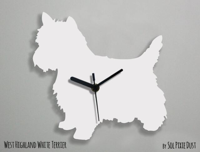 West Highland White Terrier Dog - Wall Clock Silhouette - image 1