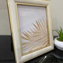 Neutral Velvet Photo Frame With Gold Edged Picture For Tabletop Or Shelf Display Soft Finish Home Decorative - thumbnail 4