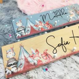 Children's Wardrobe, Children's Sibling Christening Gift, Wardrobe With Name, Coat Hooks As A Gift For Children - thumbnail 3
