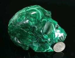 Malachite Skull - thumbnail 3