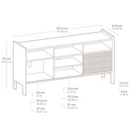 Turntable Stand, Solid Wood Vinyl Record Storage - Bassa - thumbnail 4