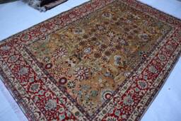 6'5x9'4 Ft Fine Quality Hand Knotted Biljik Wool Rug - Turkish Zeigler Design Afghan Handmade Area Oriental Rugs For Living Room - thumbnail 1