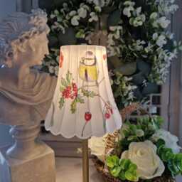 Cordless Touch Lamp Beautiful Decoupaged Bird & Berry Usb Rechargeable Table Lamp. Lamp.hand Decorated.four Base Colours - thumbnail 3