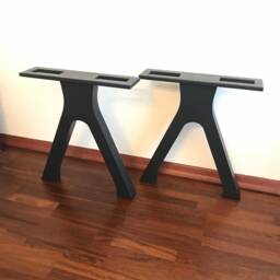 "28"" Metal Table Legs, A Steel Base, Width 24"", Height 26"" - 30" - thumbnail 4