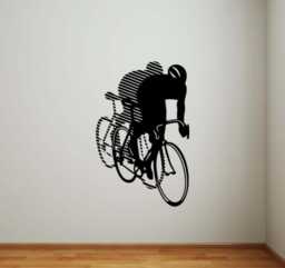 Bicycle Wall Decal Vinyl Sticker Sport Bike Home Interior Removable Bedroom Decor - 4Bc1L - thumbnail 1