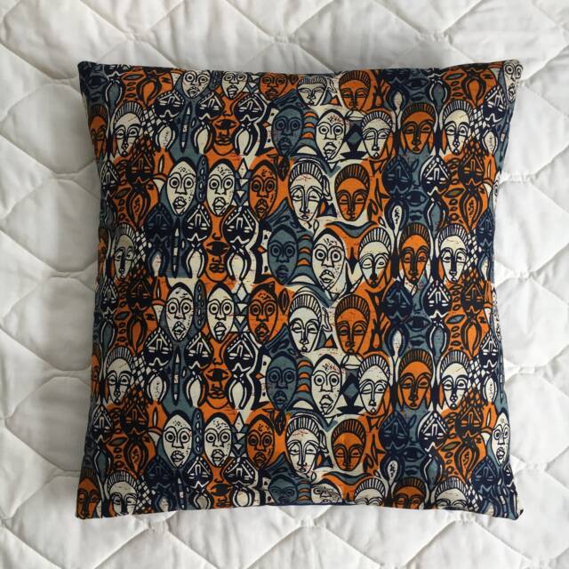 African Tribal Masks Decorative Throw Pillow - image 1