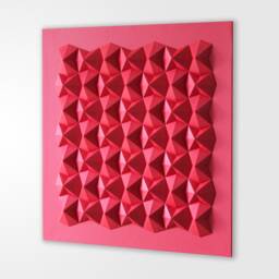 Red Wall Sculpture Interlocking Paper - thumbnail 1