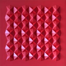 Red Wall Sculpture Interlocking Paper - thumbnail 2