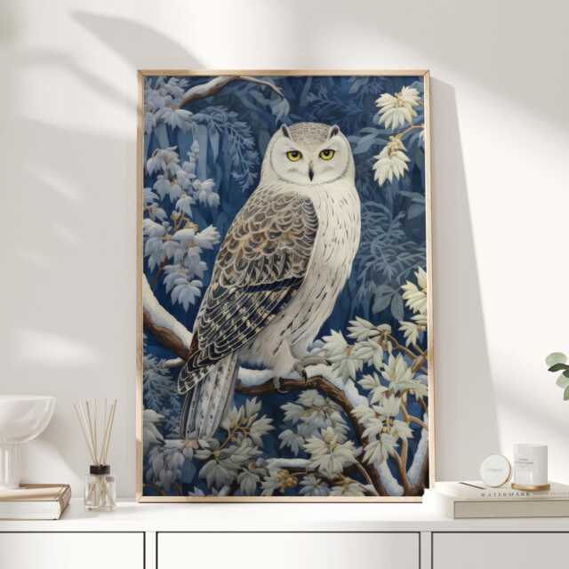 William Morris Print, Art, Exhibition Poster, Woodland Nursery Decor, Owl Gifts, Nature Wall Animal Prints - image 1