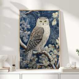 William Morris Print, Art, Exhibition Poster, Woodland Nursery Decor, Owl Gifts, Nature Wall Animal Prints - thumbnail 1