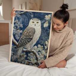 William Morris Print, Art, Exhibition Poster, Woodland Nursery Decor, Owl Gifts, Nature Wall Animal Prints - thumbnail 2