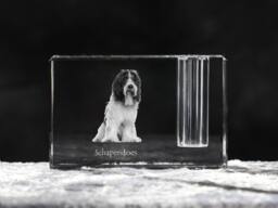 Schapendoes, Crystal Pen Holder With Dog, Souvenir, Decoration, Limited Edition, Collection - thumbnail 1