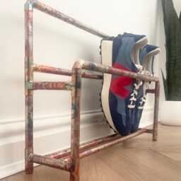 Bare Copper Shoe Rack Space-Saving Storage - thumbnail 2